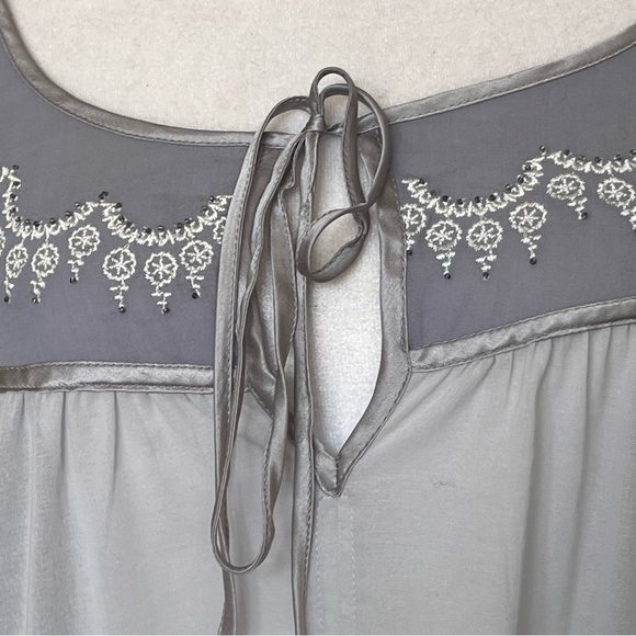 NWT Anthropologie Lithe Boho Beaded Top AMAZING DETAILS size 14 - Picture 10 of 14